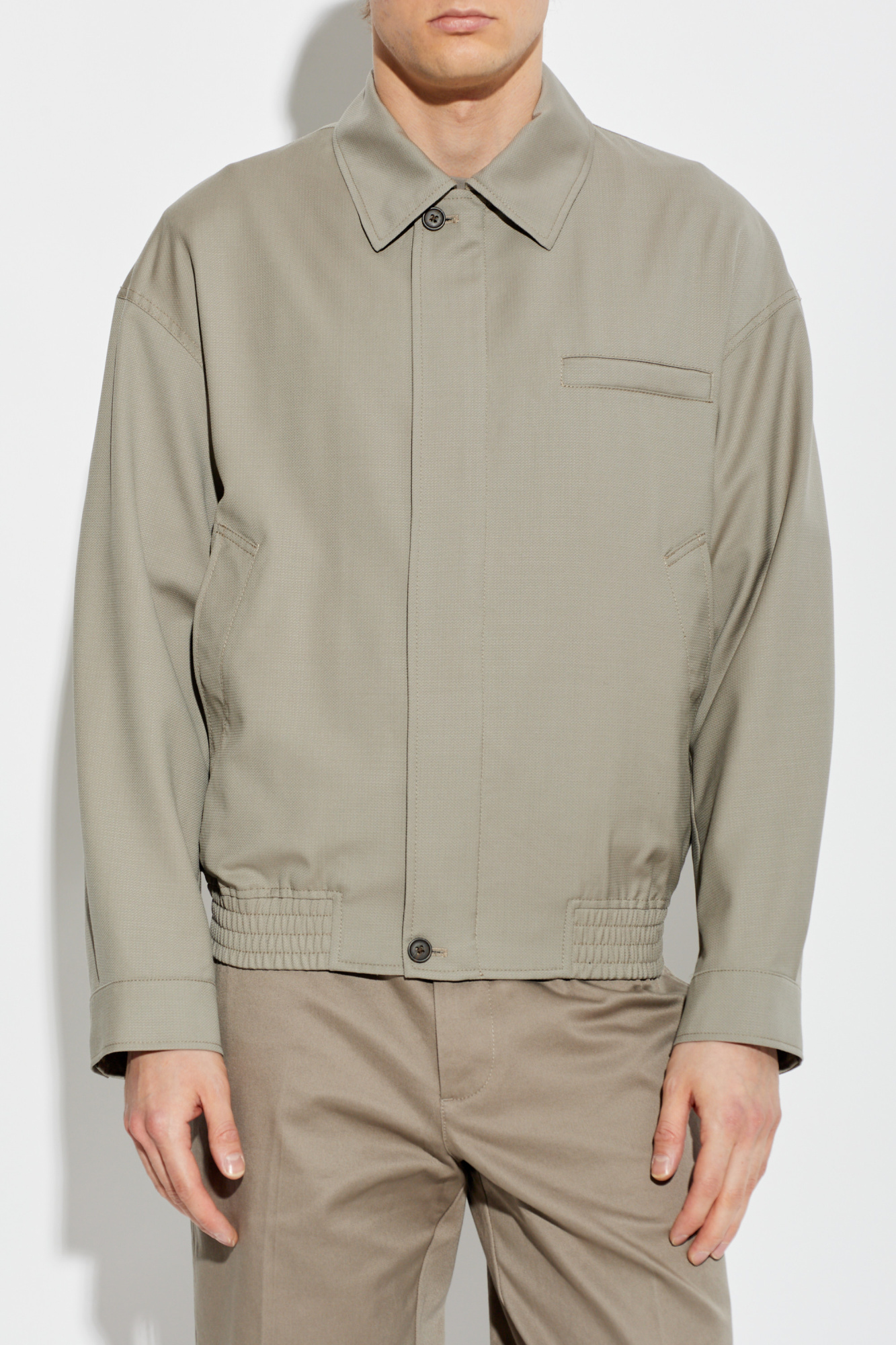 Emporio Armani Wool jacket with collar | Men's | Vitkac